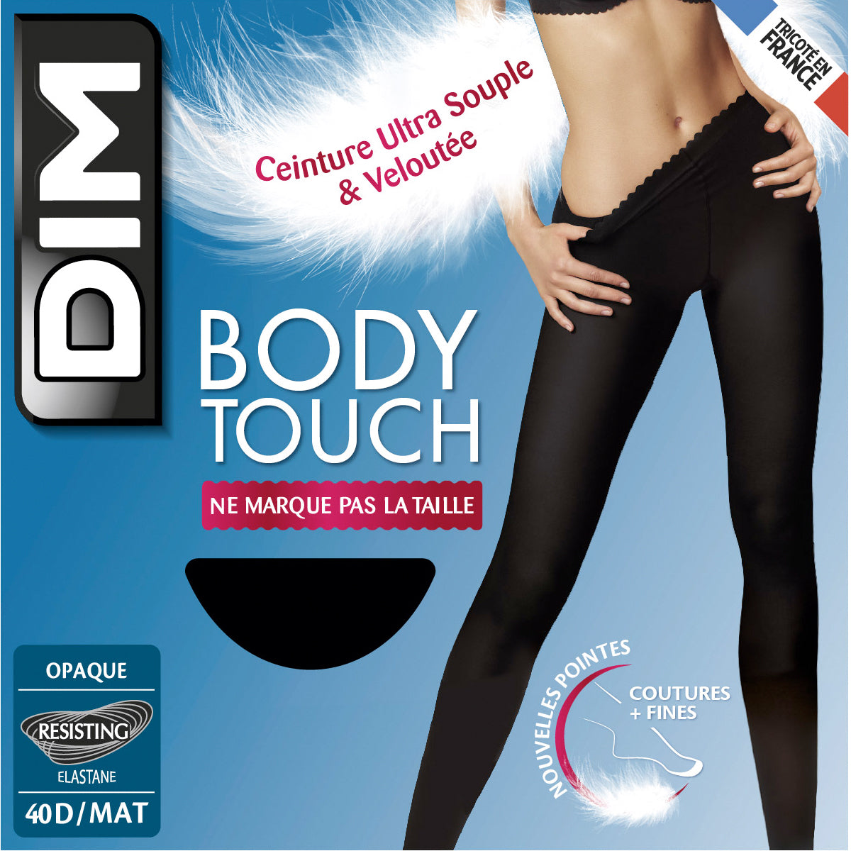 DIM Body Touch Collant nero coprente 40D