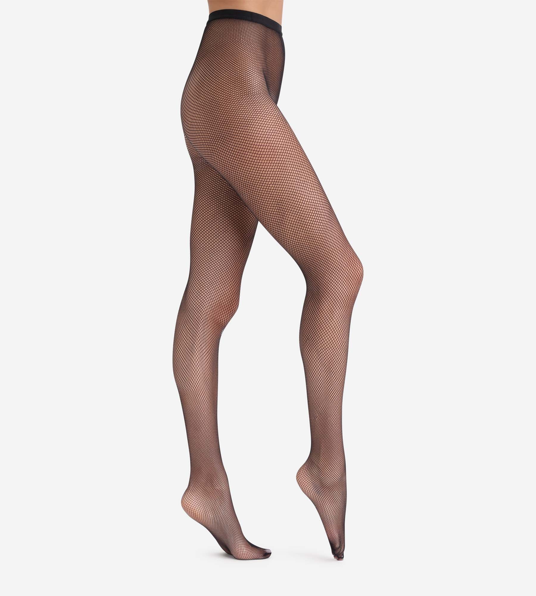 DIM Collant a rete neri 73D Madame so Fashion