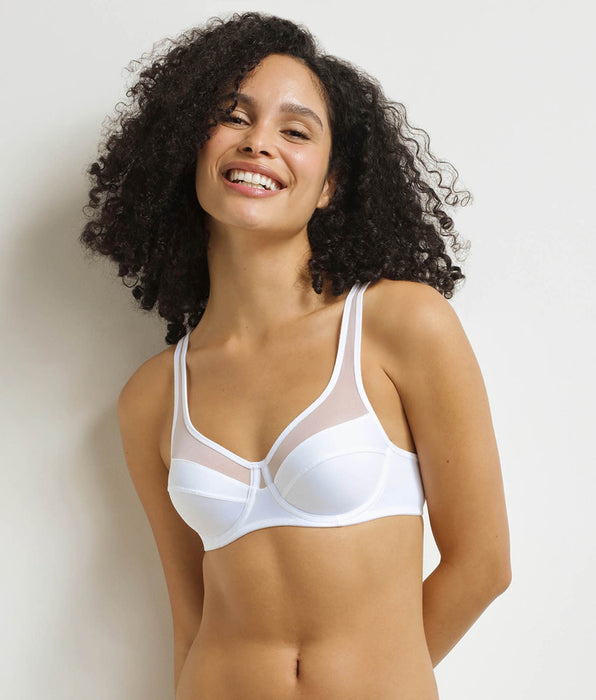 DIM Reggiseno contenitivo bianco con ferretto Generous DIM