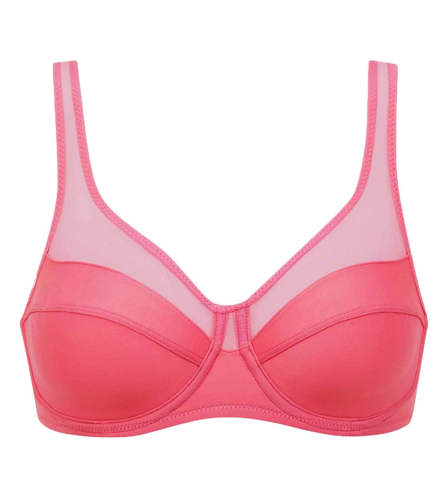 DIM Reggiseno push-on in microfibra e tulle Dim Generous Grenadine