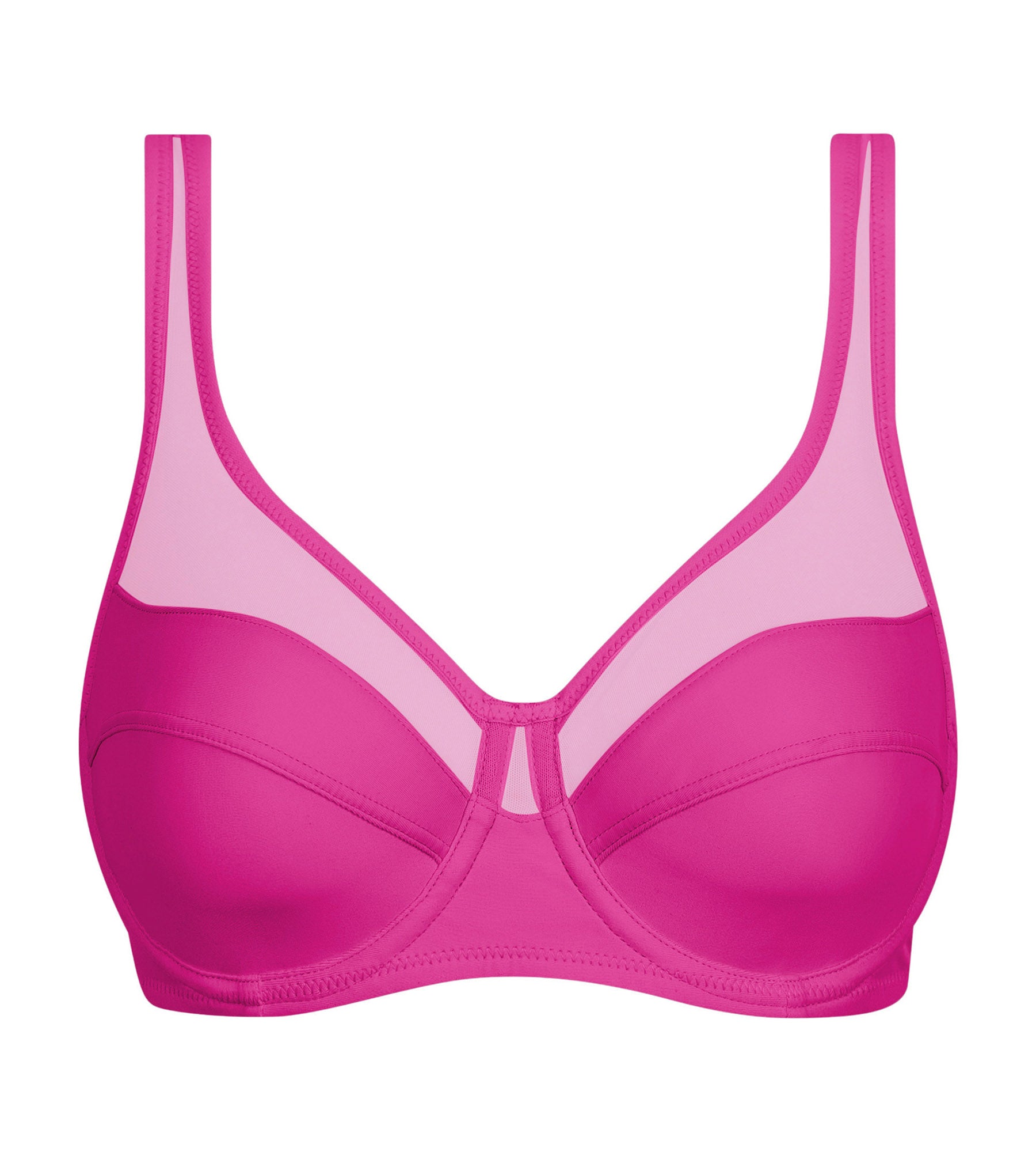 DIM Reggiseno push-on in microfibra e tulle fucsia Dim Generous