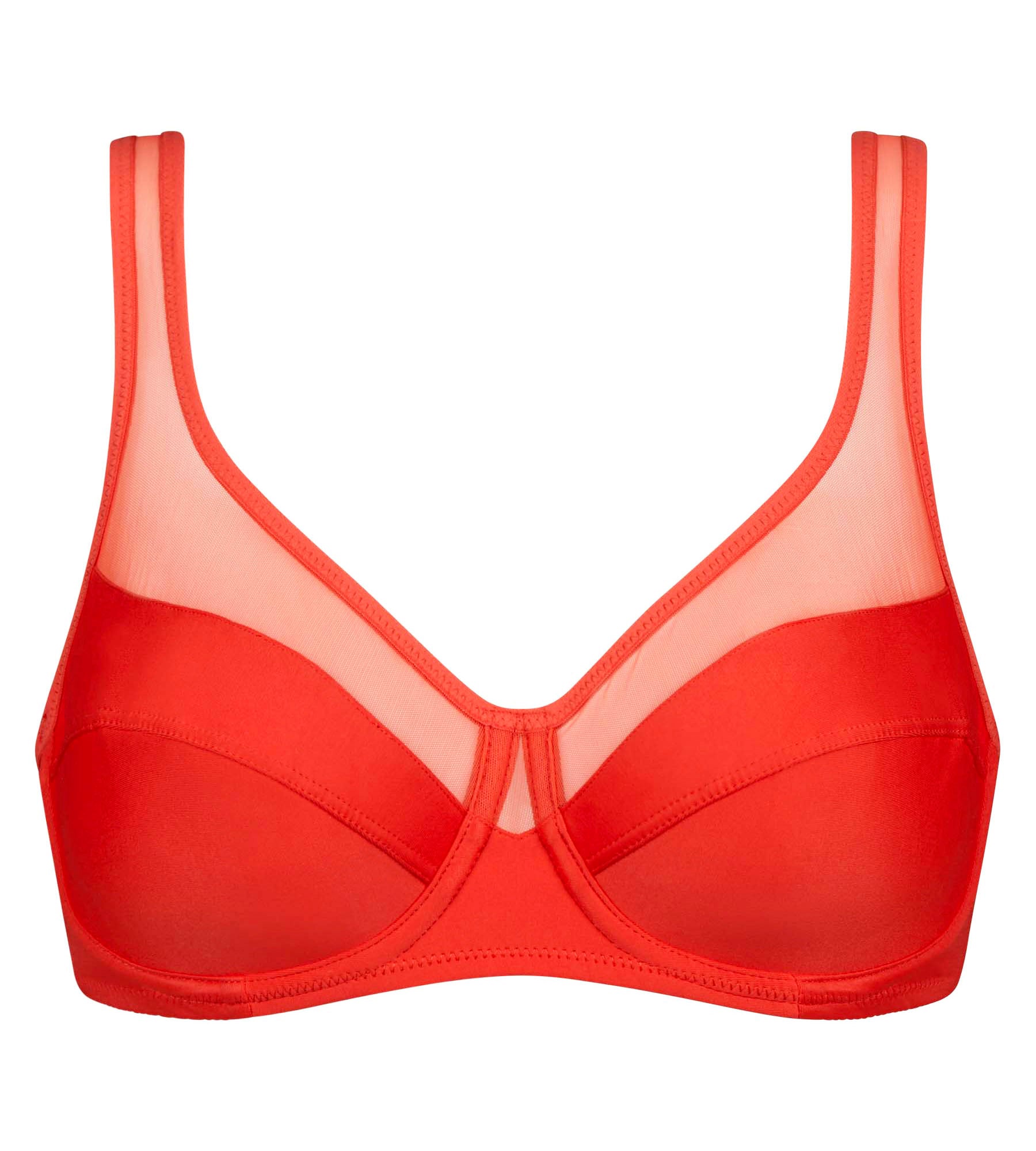 DIM Reggiseno con ferretto Generous Dim rosso fuoco contenitivo