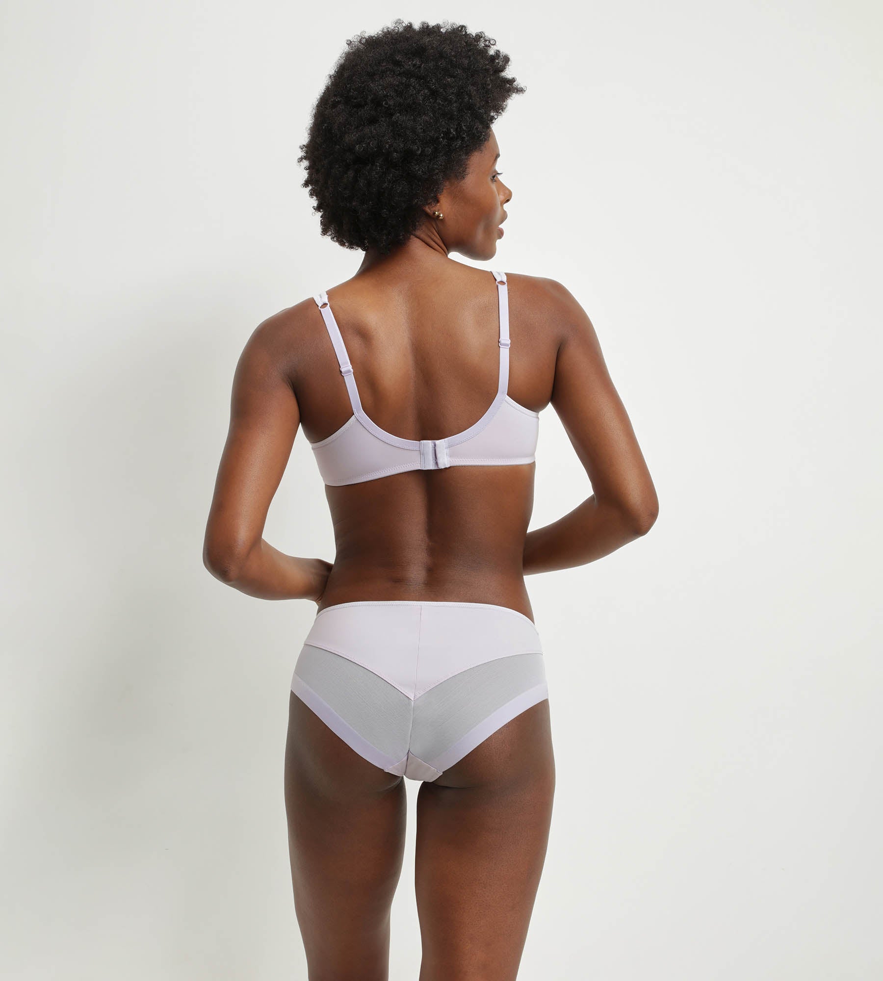 DIM Reggiseno con ferretto in microfibra e tulle Grigio Viola Dim Generous