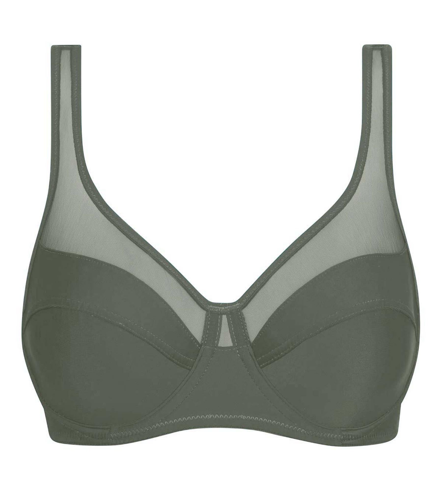 DIM Reggiseno push-on in microfibra e tulle verde Dim Generous