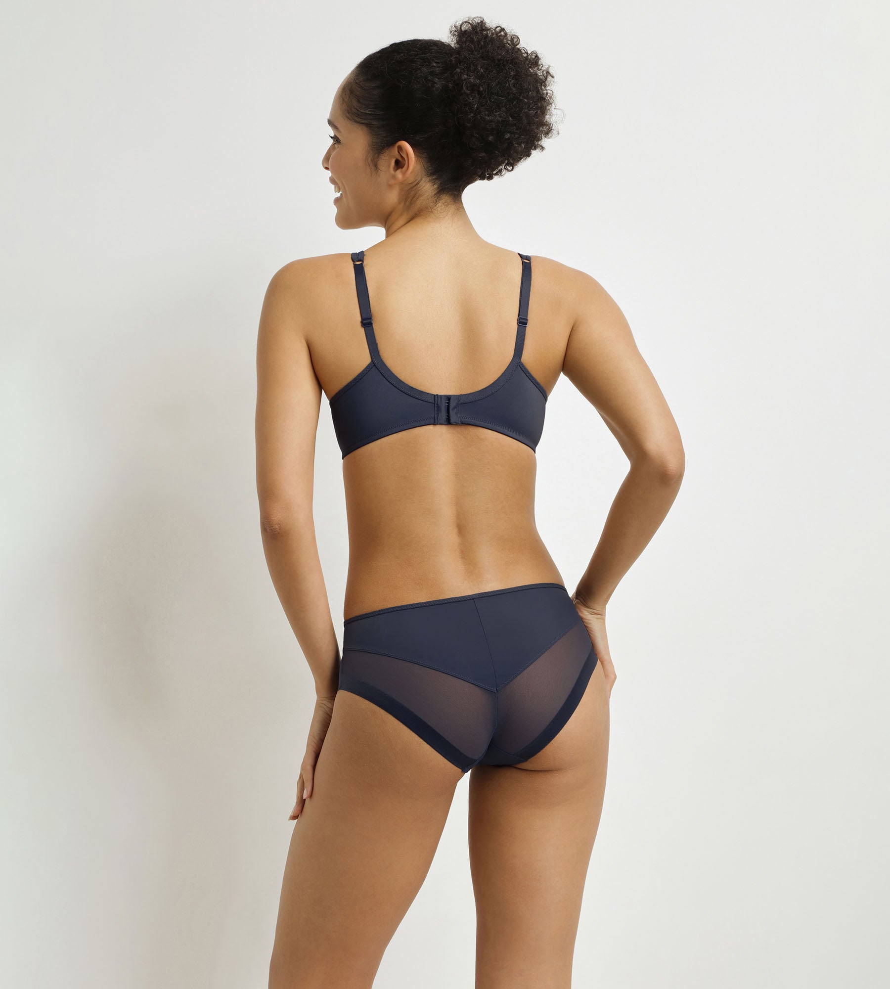 DIM Reggiseno coppa piena Generous in microfibra e tulle Grigio blu formale