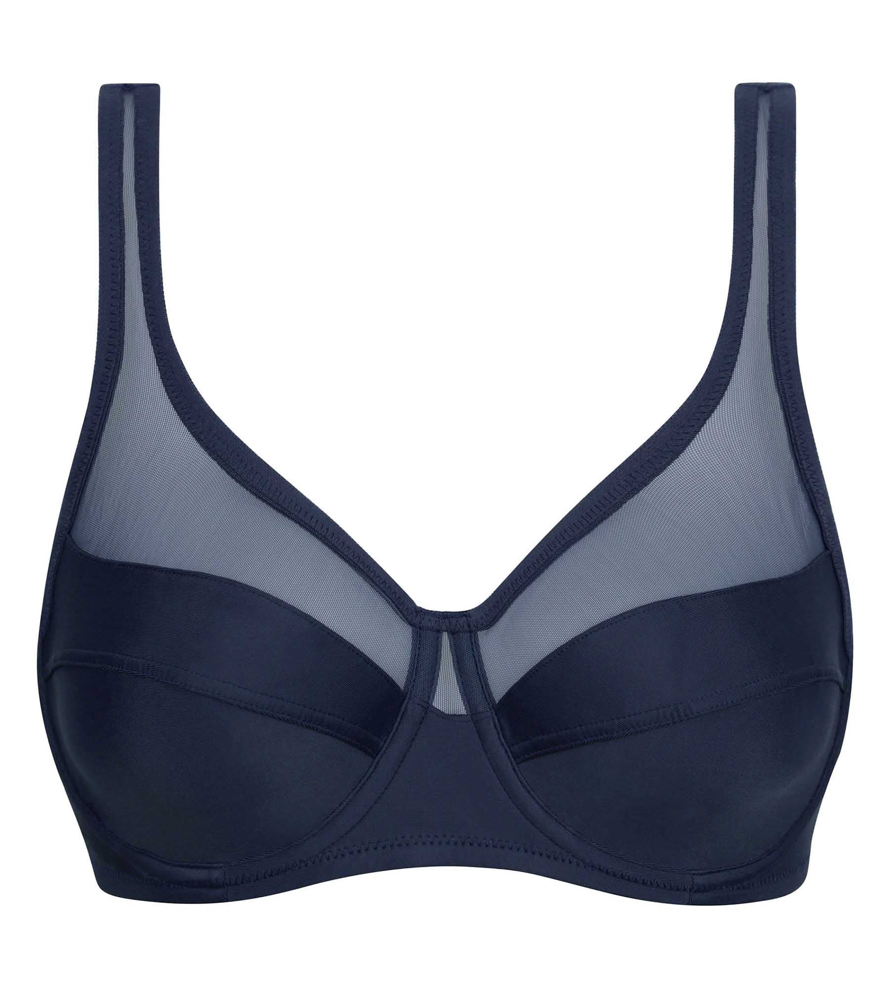 DIM Reggiseno coppa piena Generous in microfibra e tulle Grigio blu formale