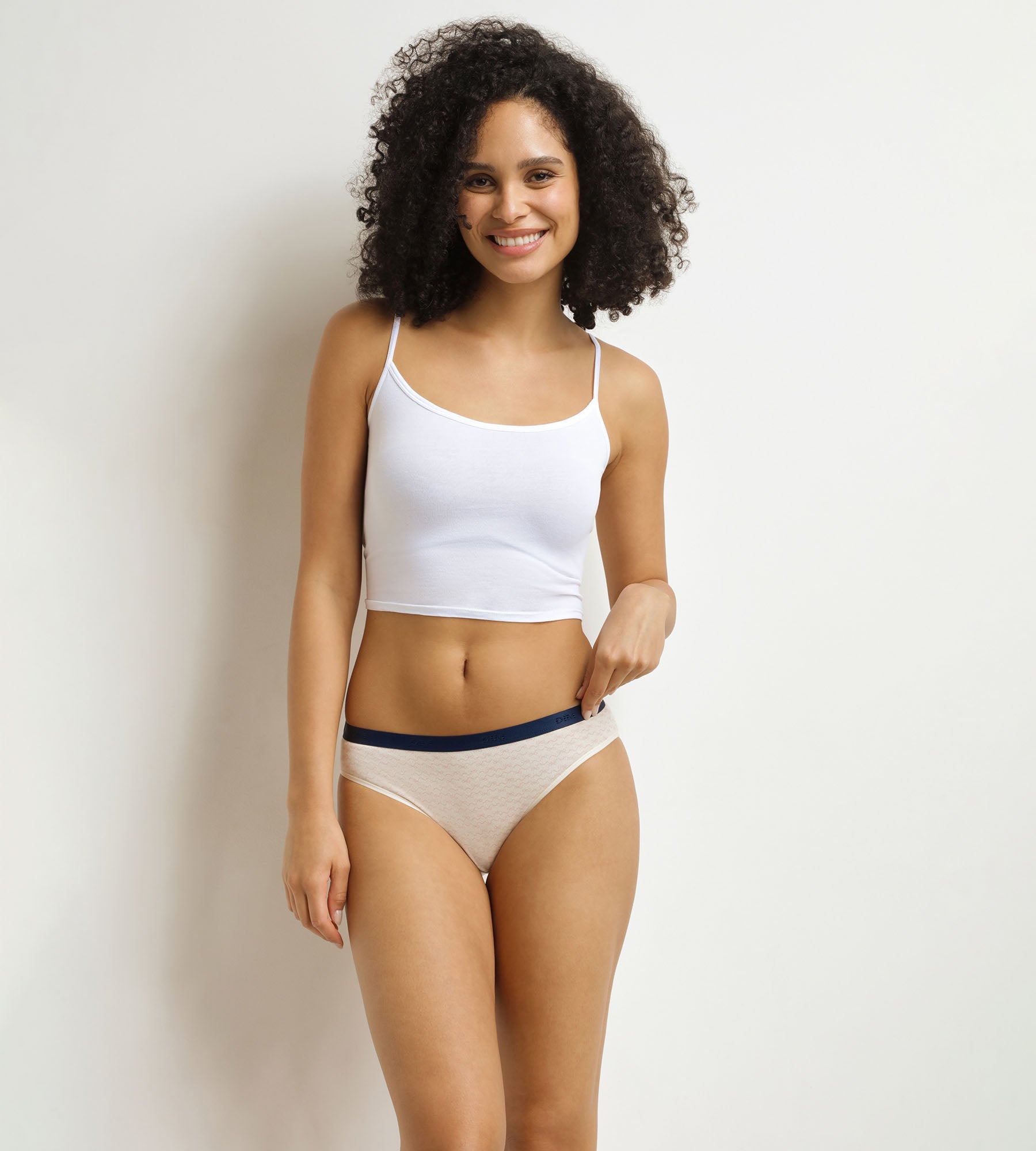 DIM Pacco da 5 slip con nastro di cotone rosso Les Pockets