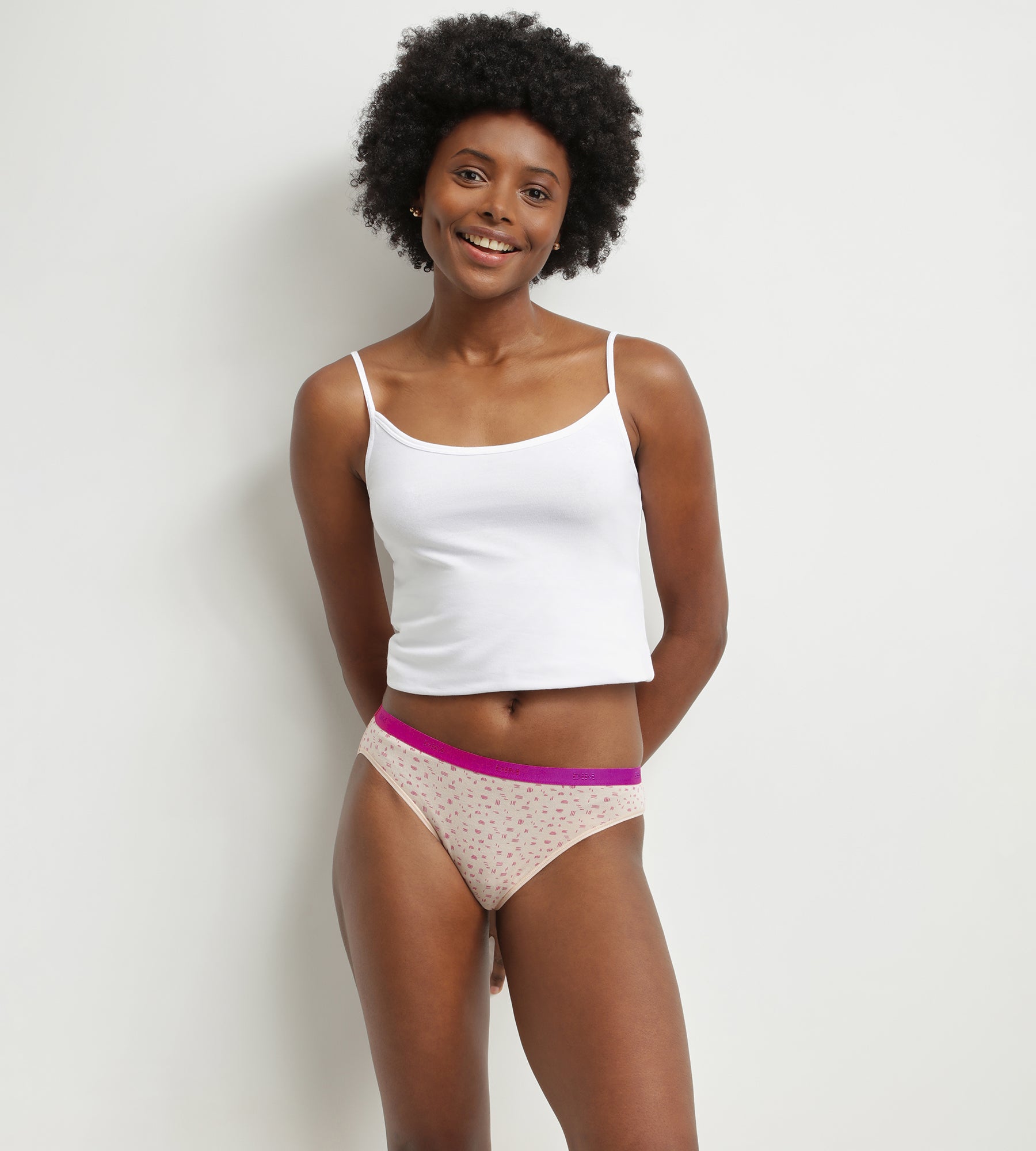 DIM Les Pockets Pacco da 3 slip in cotone elasticizzato fluorescente