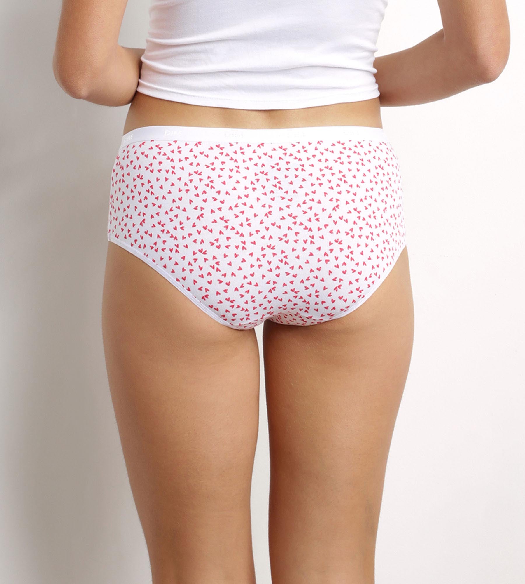 DIM Pacco da 5 shorty da donna in cotone elasticizzato a cuore