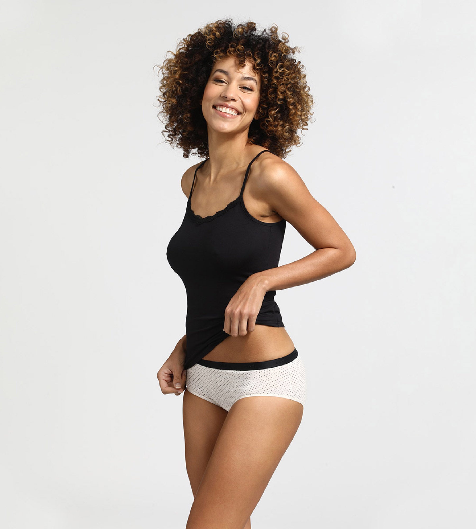 DIM Les Pockets Pacco da 3 boxer in cotone con fiocco nero