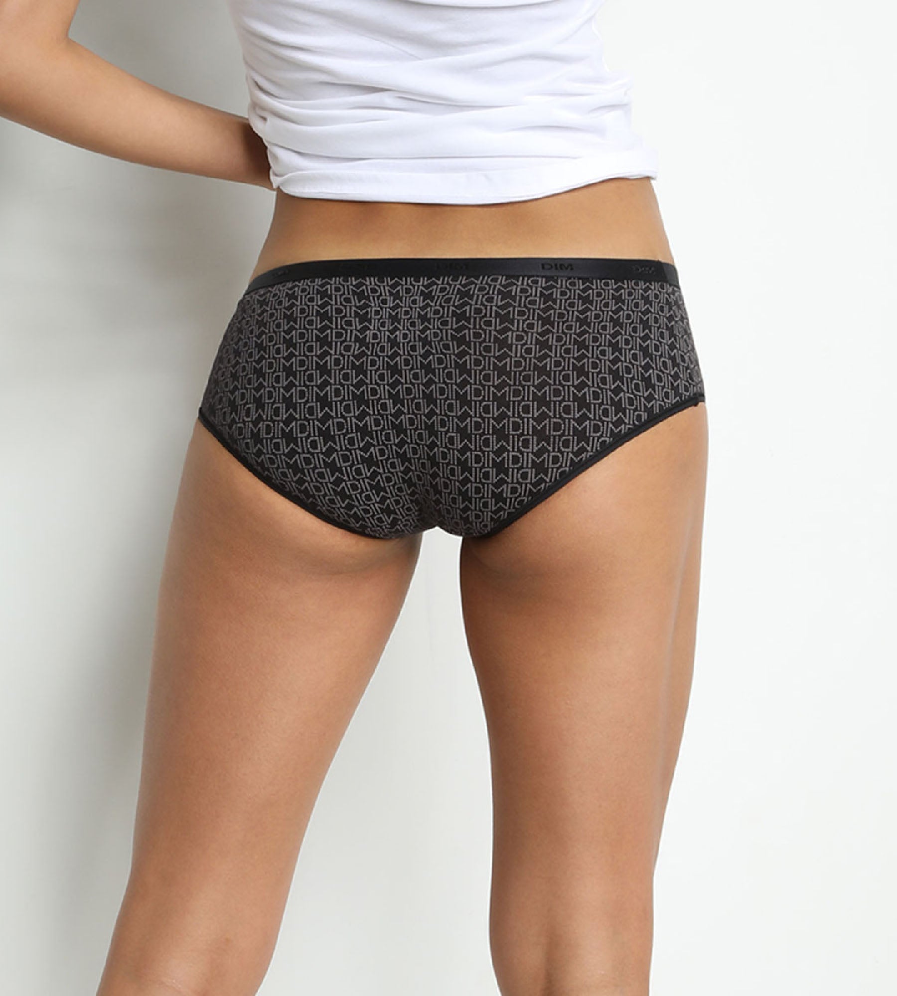 DIM Donna Pacco da 3 boxer neri - Les Pockets Coton