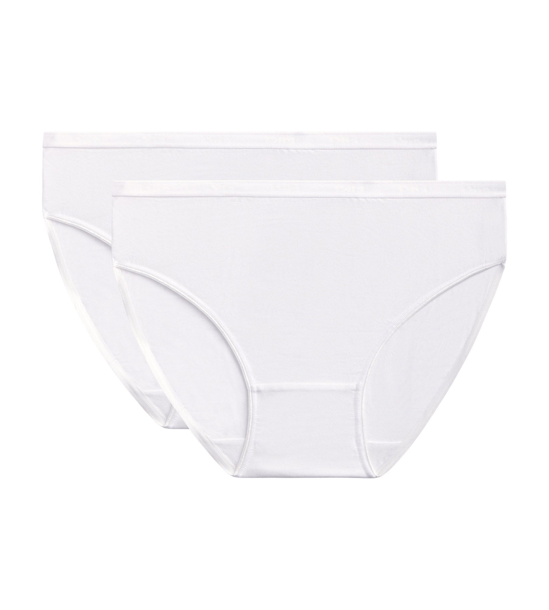 DIM Pacco da 2 slip donna in cotone bio bianco Dim Ecosmart