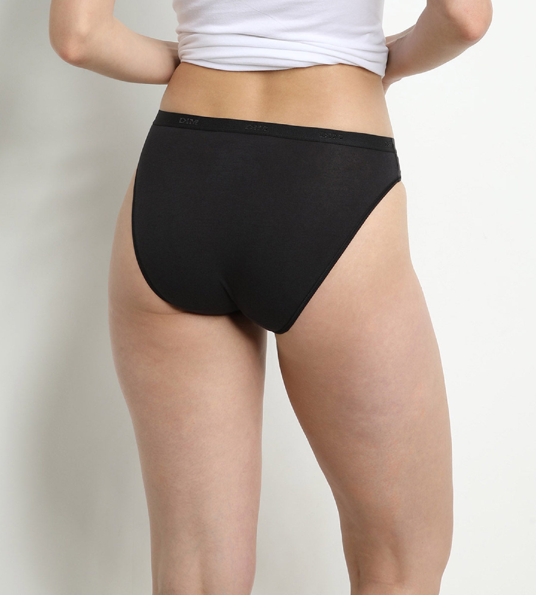 DIM Pacco da 3 slip nero/bianco/grigio Les Pockets Coton