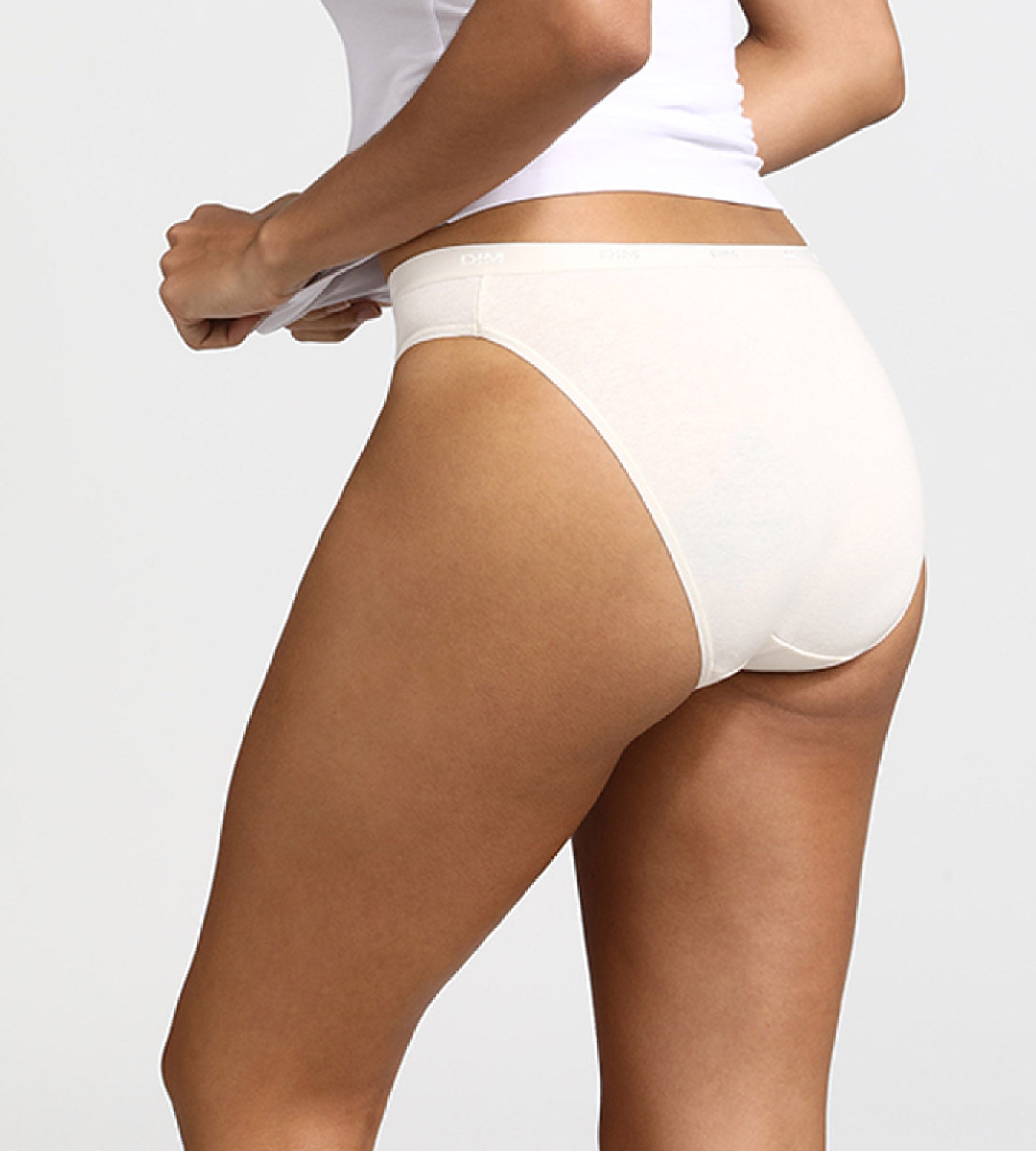 DIM Pacco da 3 slip pelle/rosa/perla Les Pockets Coton
