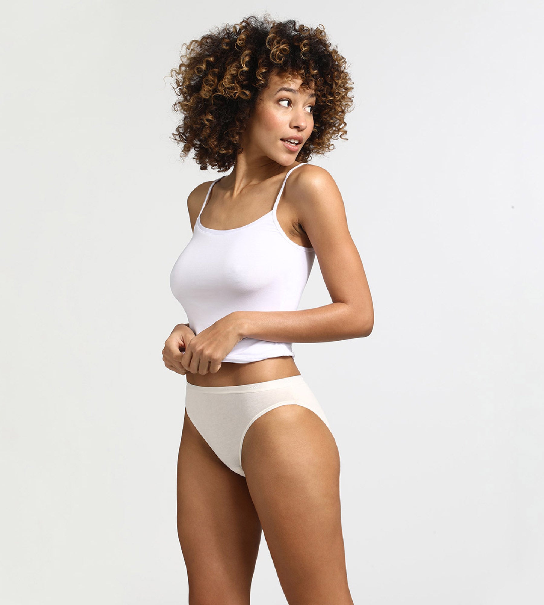 DIM Pacco da 3 slip pelle/rosa/perla Les Pockets Coton
