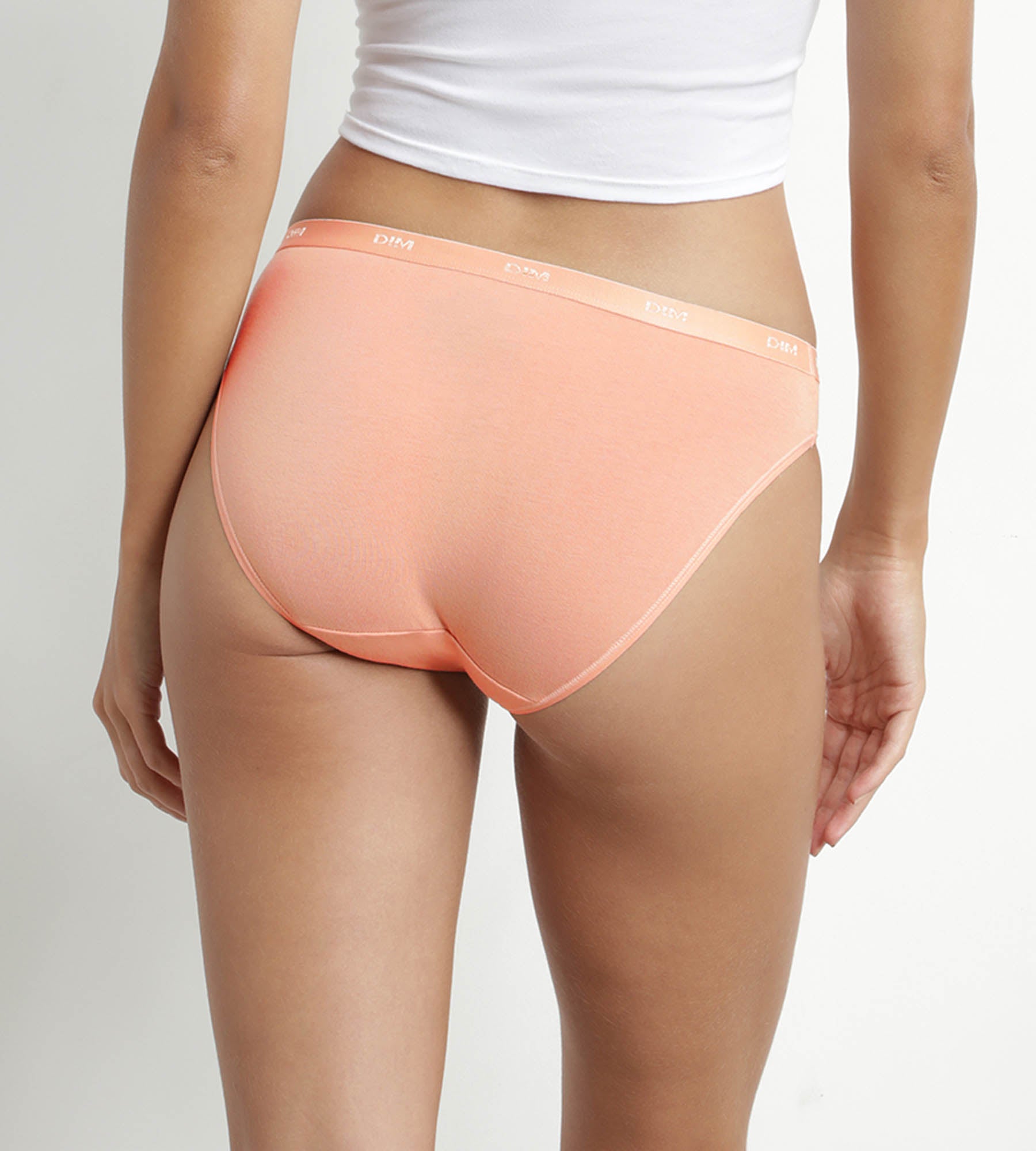 DIM Pacco da 3 slip in cotone arancione elasticizzato Les Pockets Ecodim