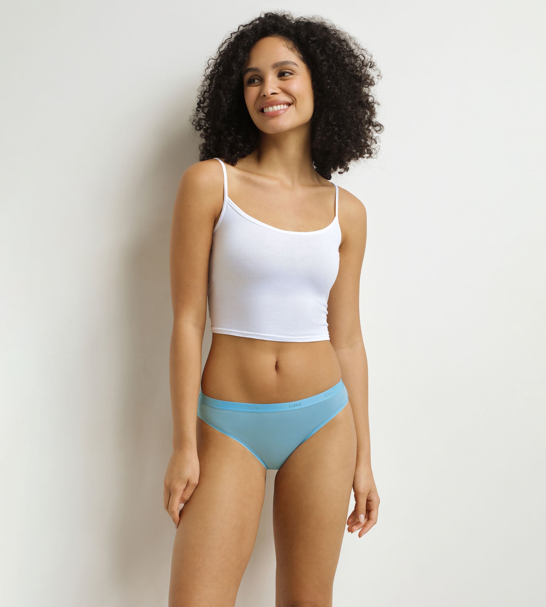DIM Pacco da 3 slip Donna Blu, Viola, Grigio Les Pockets Ecodim