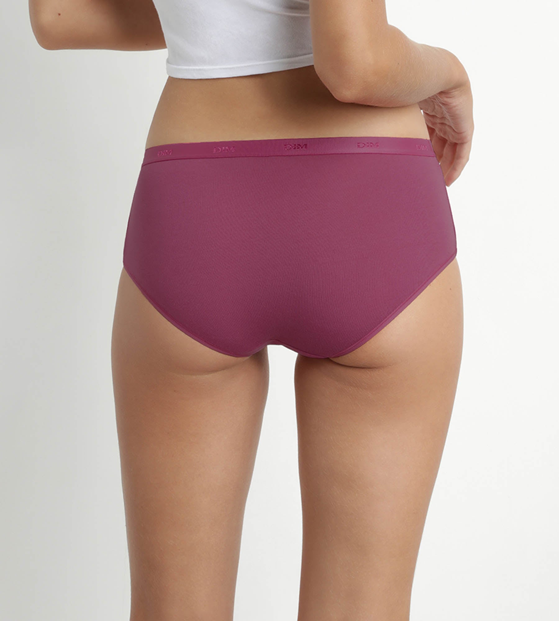 DIM Pacco da 3 boxer donna in cotone elasticizzato rosso verde Les Pockets Ecodim