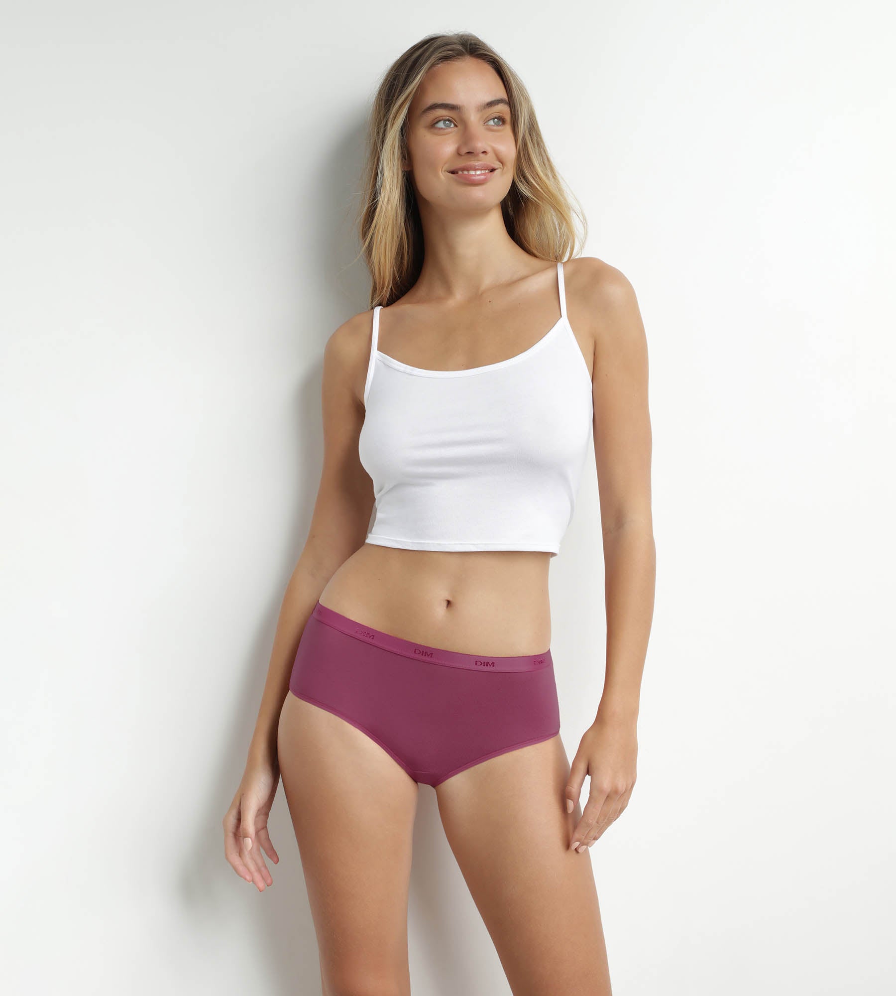 DIM Pacco da 3 boxer donna in cotone elasticizzato rosso verde Les Pockets Ecodim
