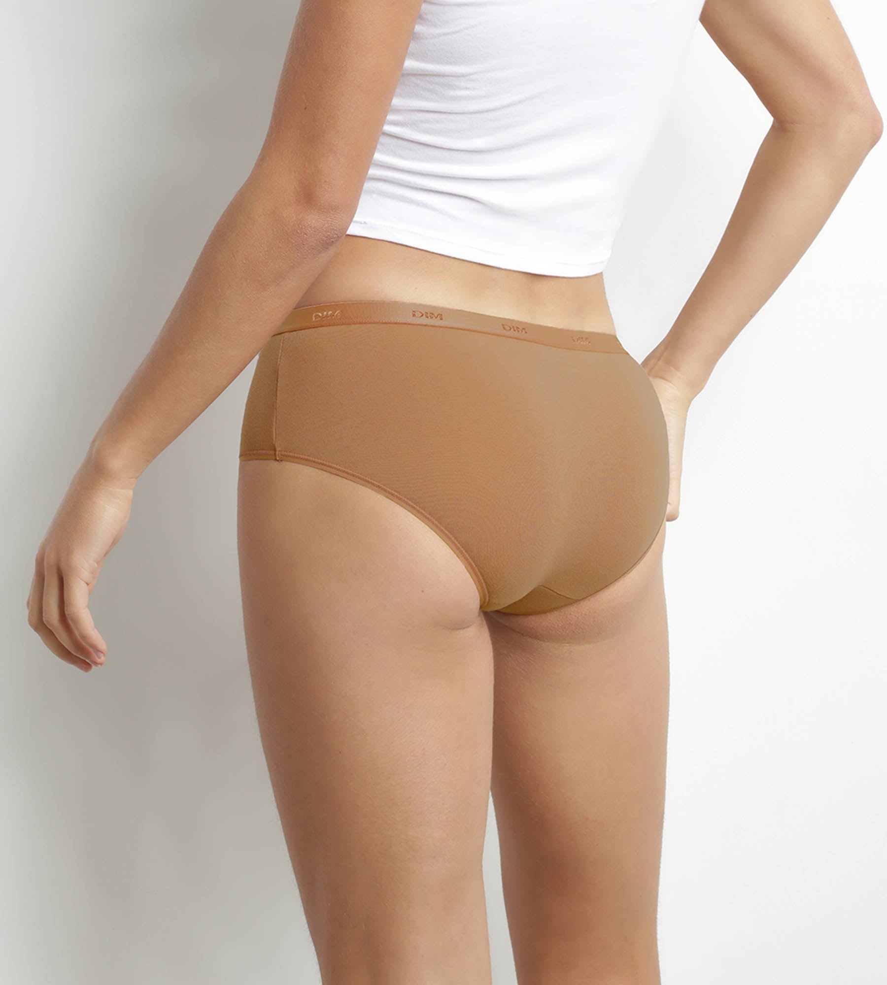 DIM Pacco da 3 boxer donna in cotone elasticizzato arancione Les Pockets Ecodim