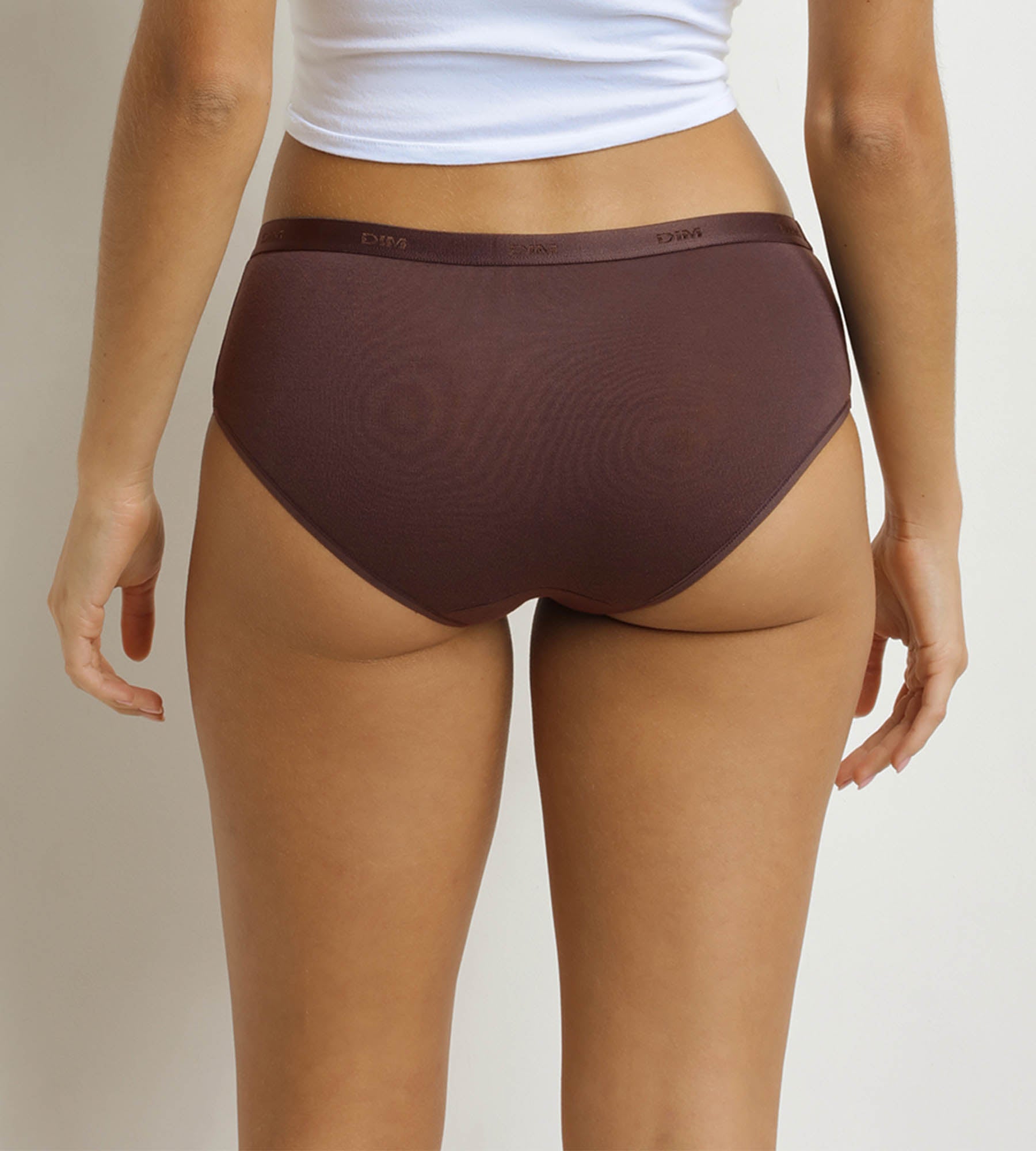 DIM Pacco da 3 boxer Donna Cacao, Rosso, Nero Les Pockets Ecodim