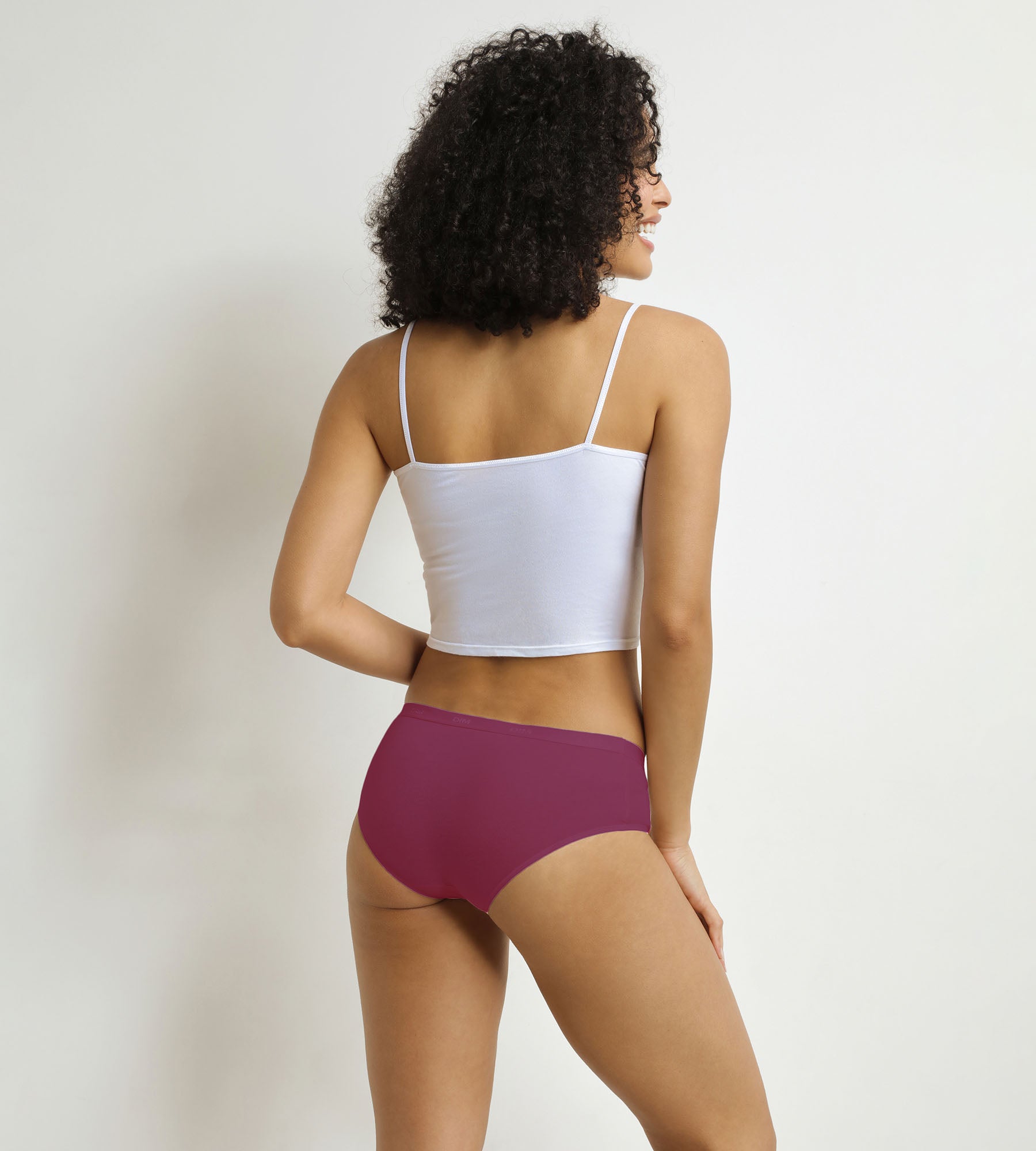 DIM Pacco da 3 boxer Les Pockets Ecodim viola, rossi e verdi per Donna.
