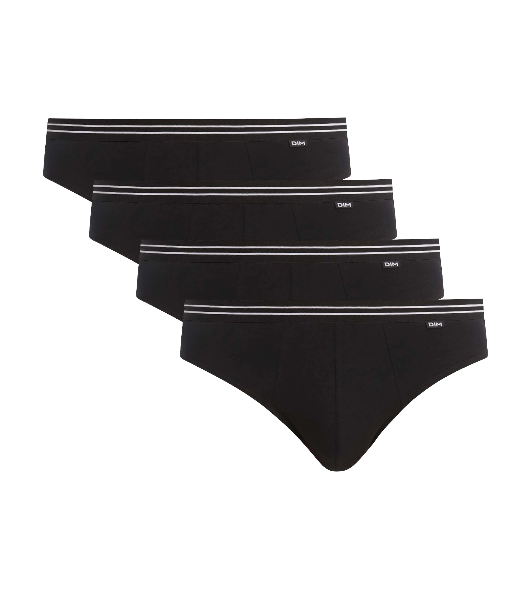DIM Slip EcoDim uomo nero in cotone elasticizzato Pacco da 4 pezzi