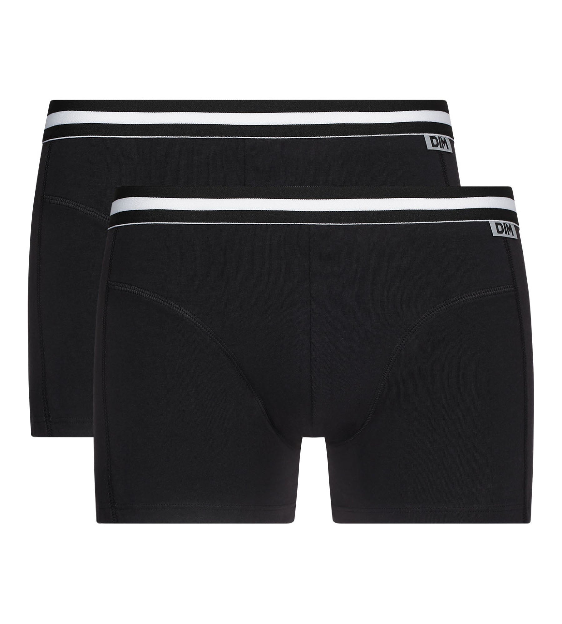 DIM Pacco da 2 boxer neri in cotone elasticizzato EcoDIM