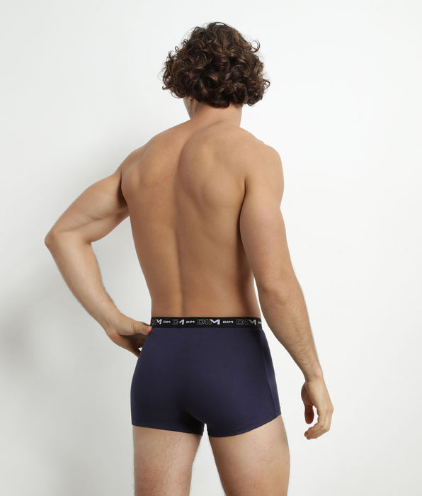 DIM Multipack di 2 boxer Uomo Rosso Blu con cintura a contrasto Dim Coton Stretch