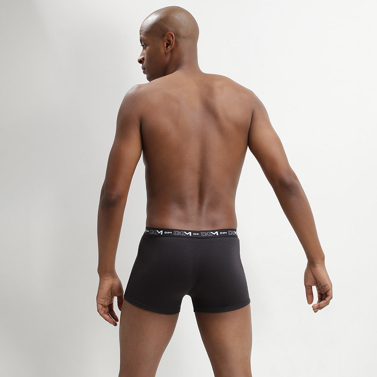 DIM Pacco da 3 boxer da uomo in cotone elasticizzato nero
