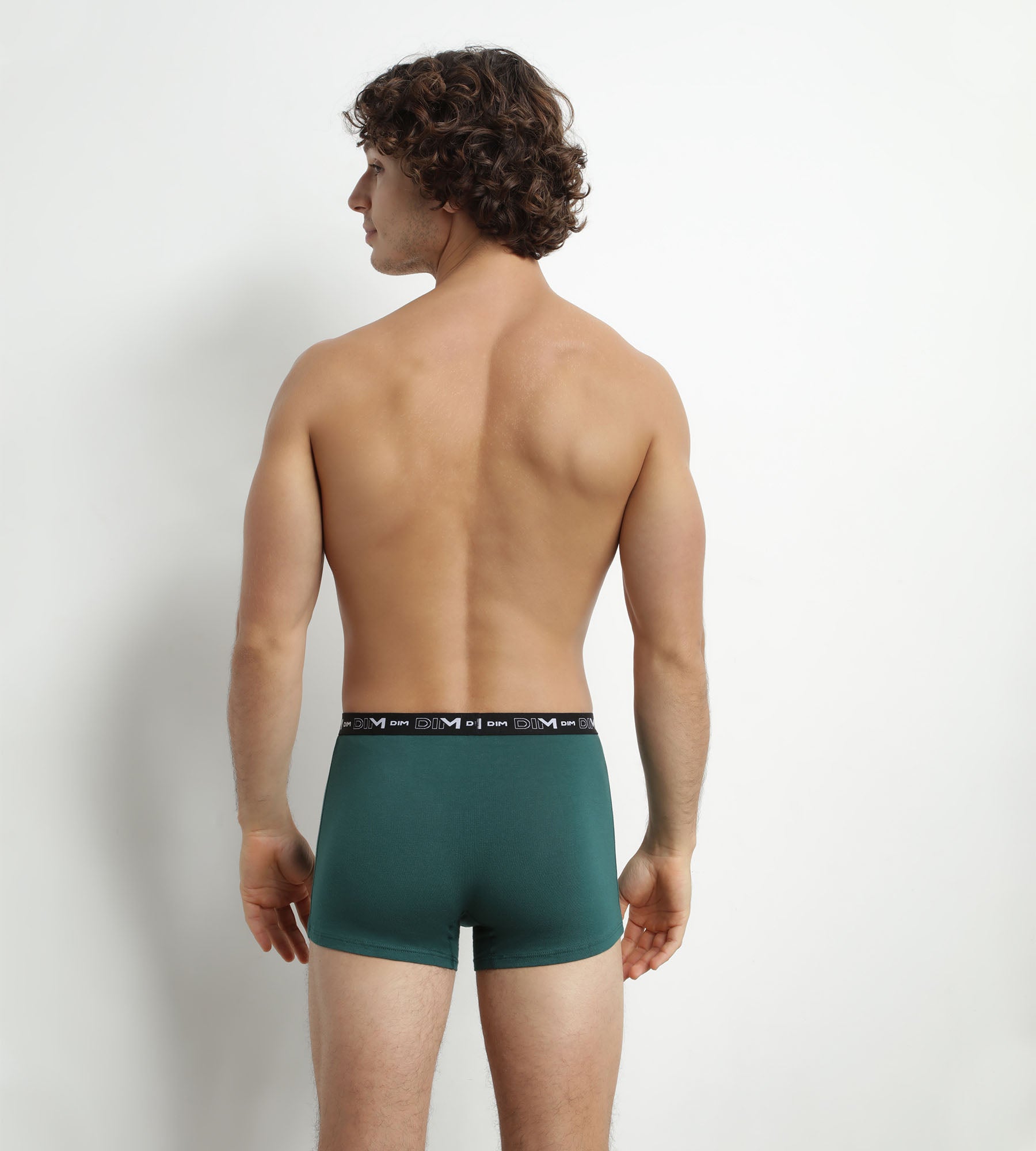 DIM Boxer Uomo Verde Cotone Pacco da 3 Boxer Blu Dim Cotone Stretch