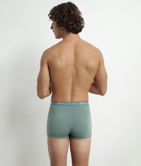 DIM Boxer Uomo Nero Cotone Pacco da 3 Dim Cotone Stretch Verde