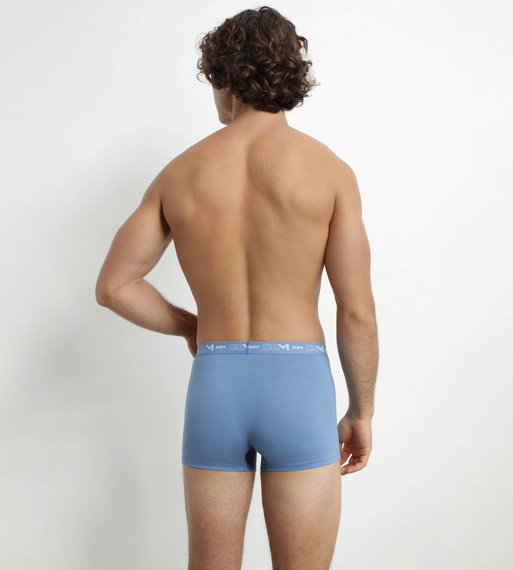 DIM Pacco da 3 boxer da uomo in cotone elasticizzato Blu Riviera Denim Nero Dim