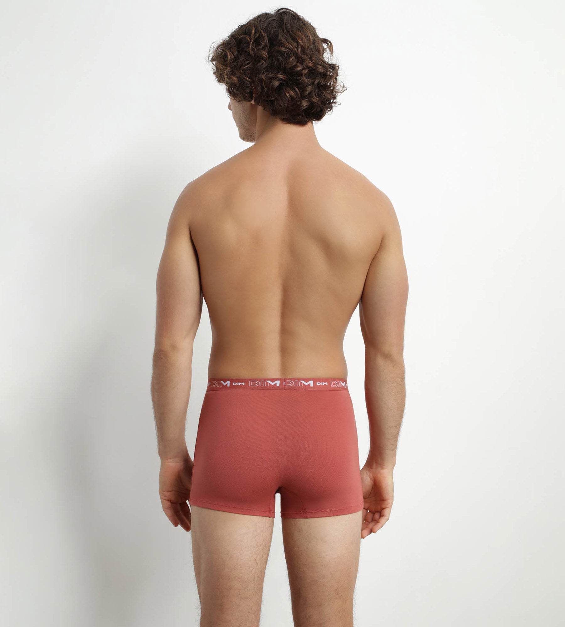 DIM Pacco da 3 boxer Uomo Nero Terracotta Heather Dim Cotone Stretch