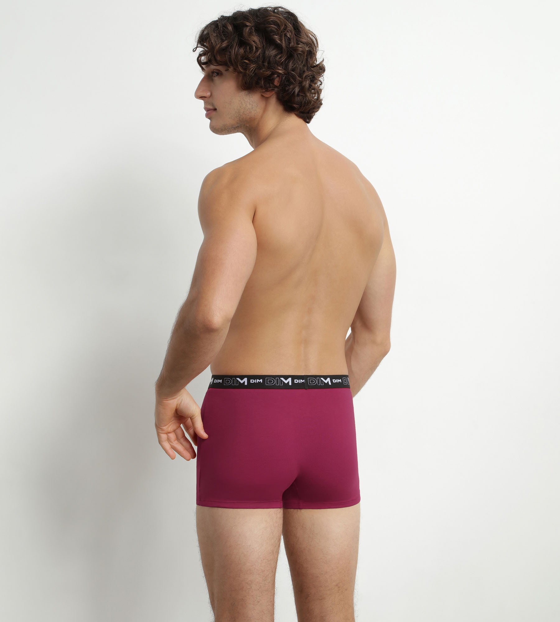 DIM Uomo Nero Khaki Rosso Pacco da 3 Boxer Dim Cotone Stretch