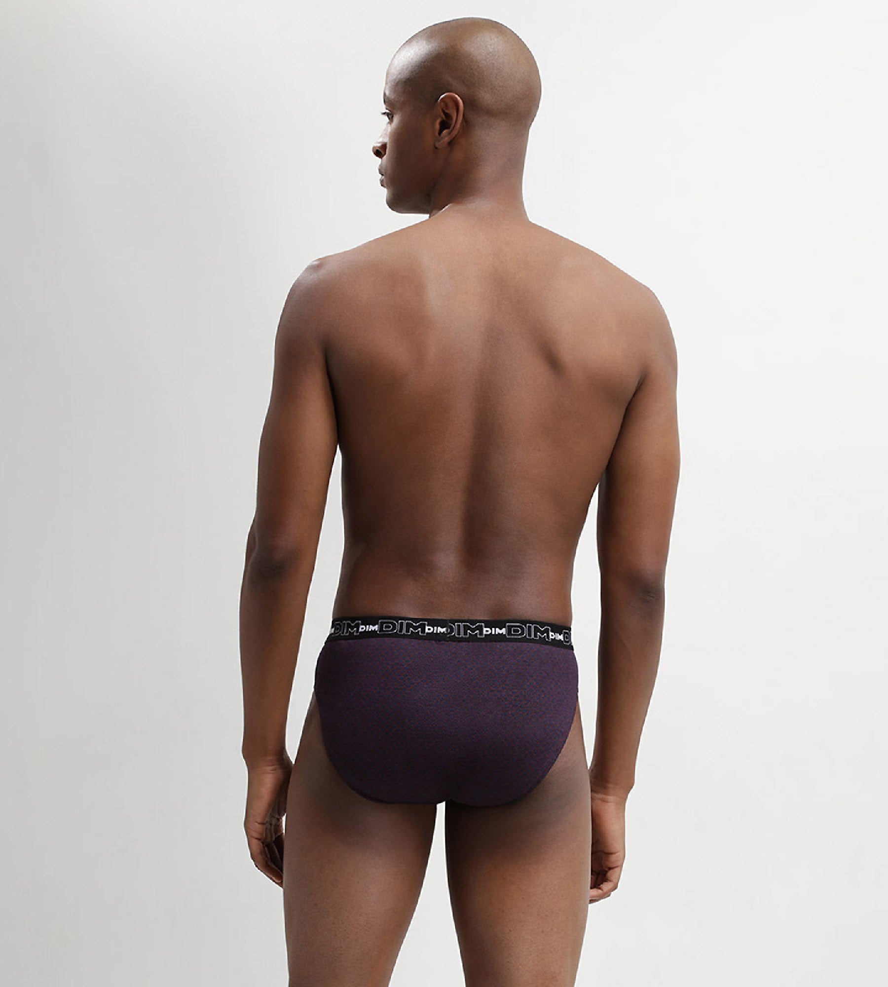 DIM Pacco da 3 slip da uomo in cotone nero a pois Dim Coton Print