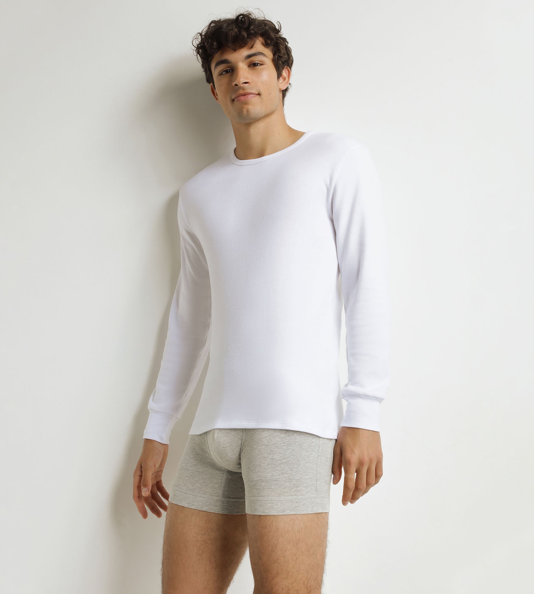 DIM T-shirt Dim Thermal da uomo in cotone bianco