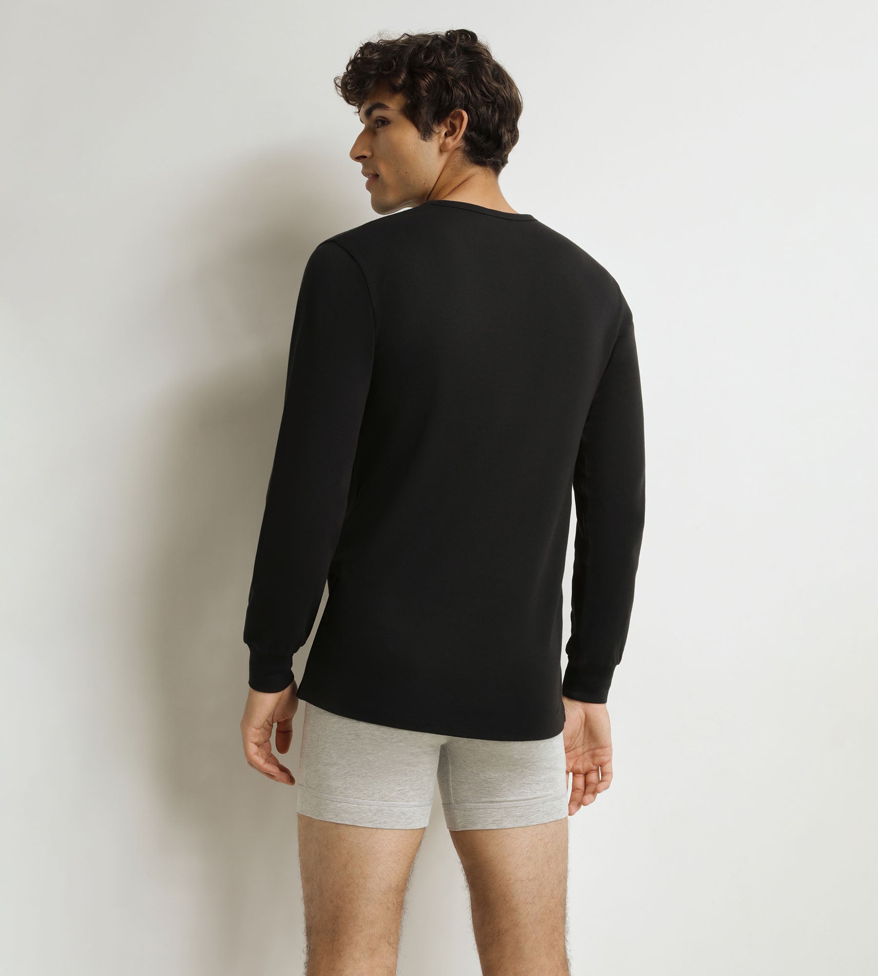 DIM T-shirt da uomo in cotone nero Dim Thermal
