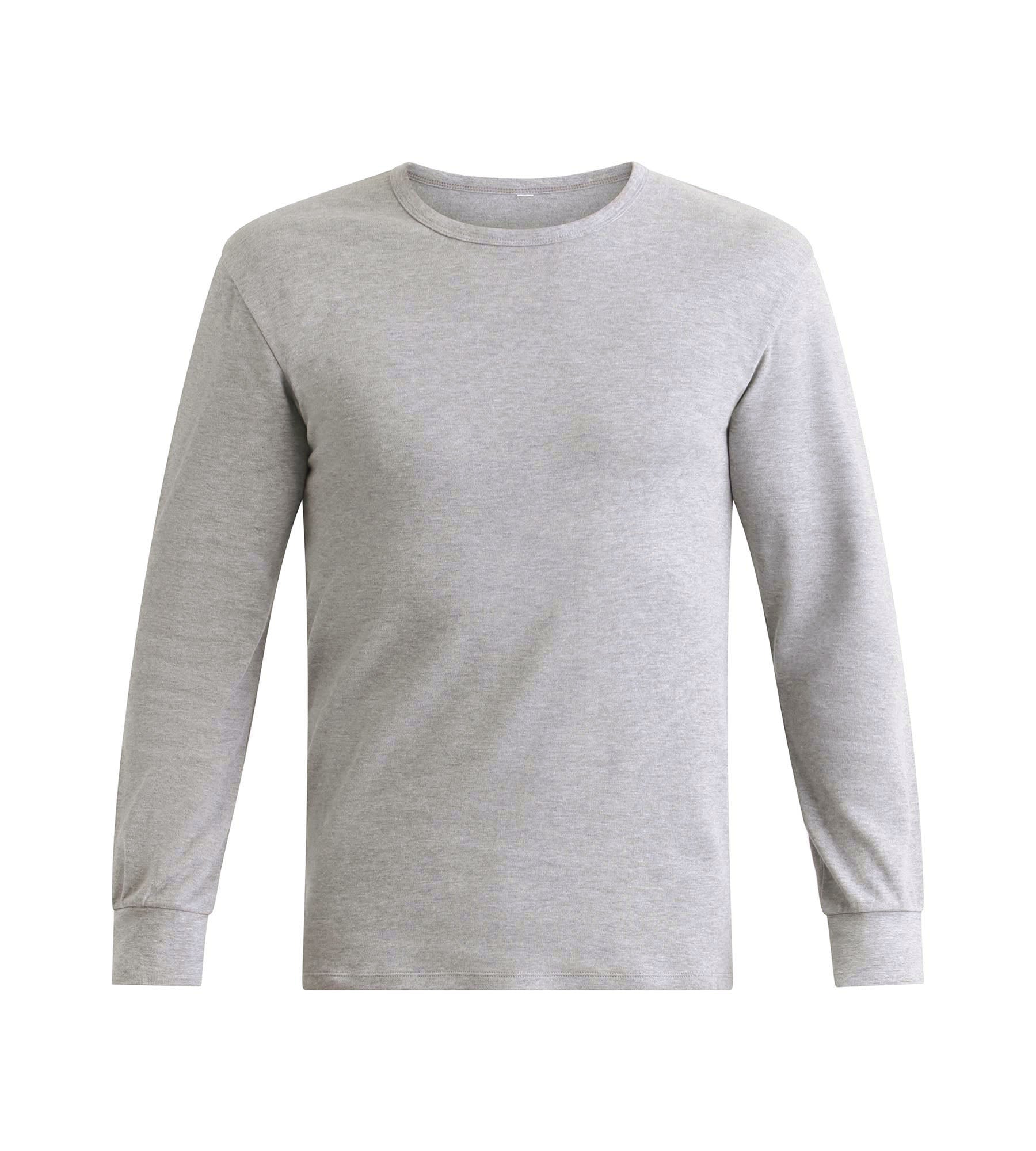 DIM T-shirt Dim termica da uomo in cotone grigio screziato.