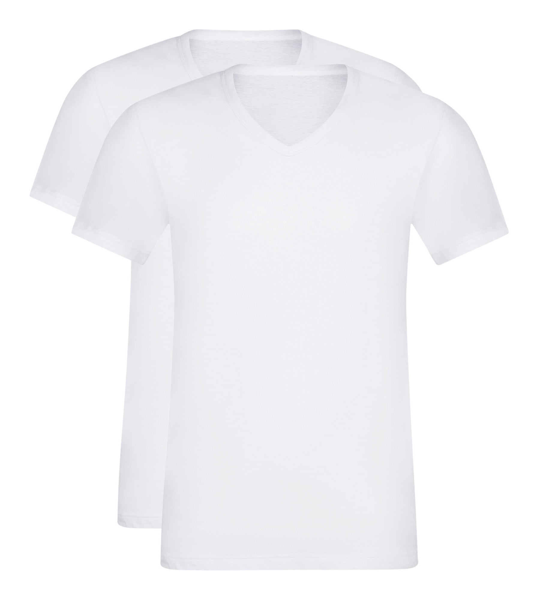 DIM Pacco da 2 T-shirt da uomo EcoDim in cotone bianco con scollo a V