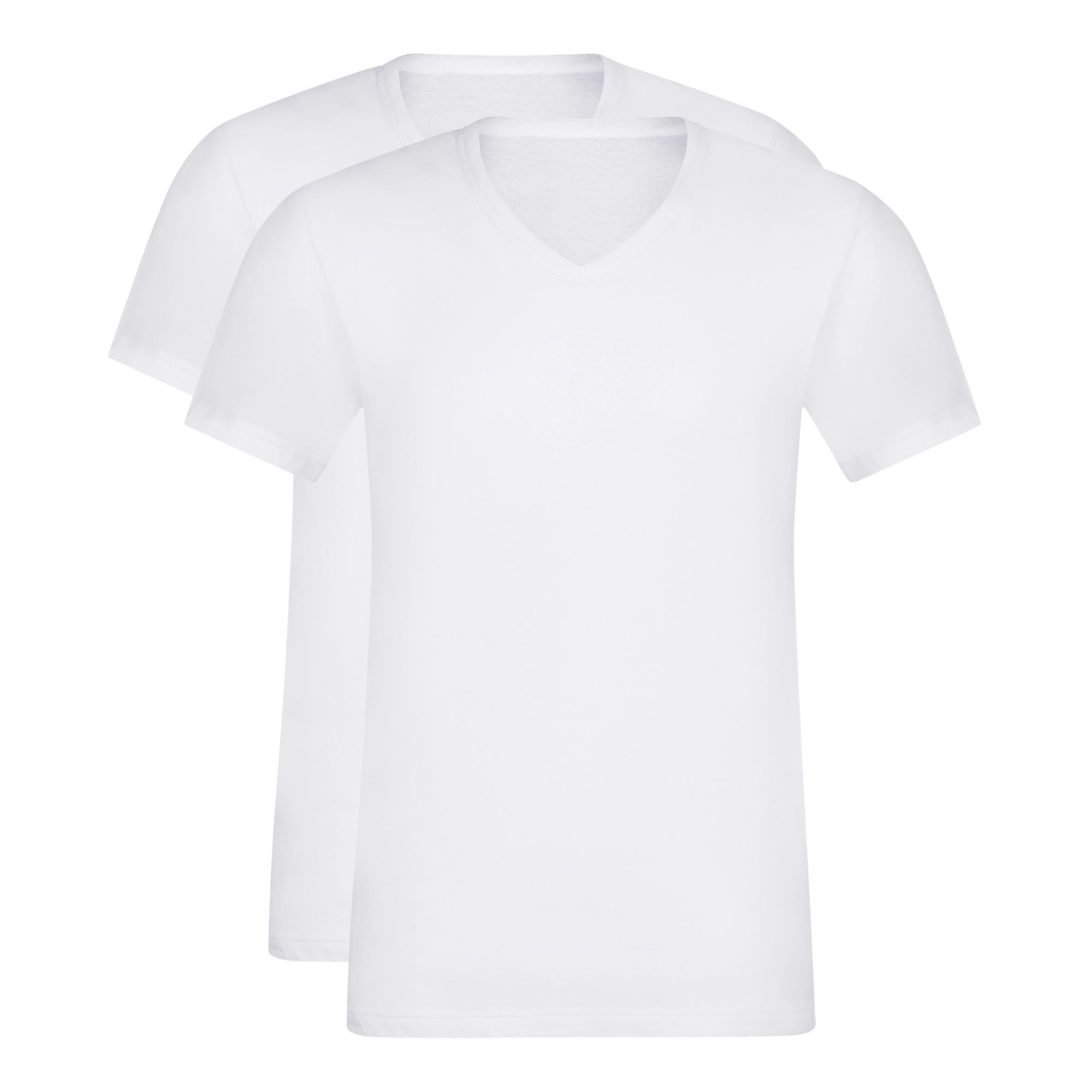 DIM Pacco da 2 T-shirt da uomo EcoDim in cotone bianco con scollo a V
