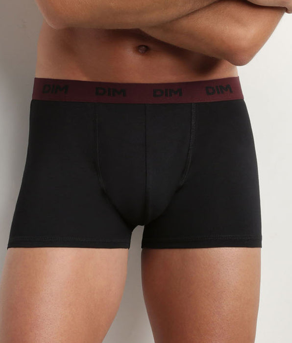 DIM Pacco da 3 boxer neri da uomo con fascia in vita all'uvetta Mix e colori