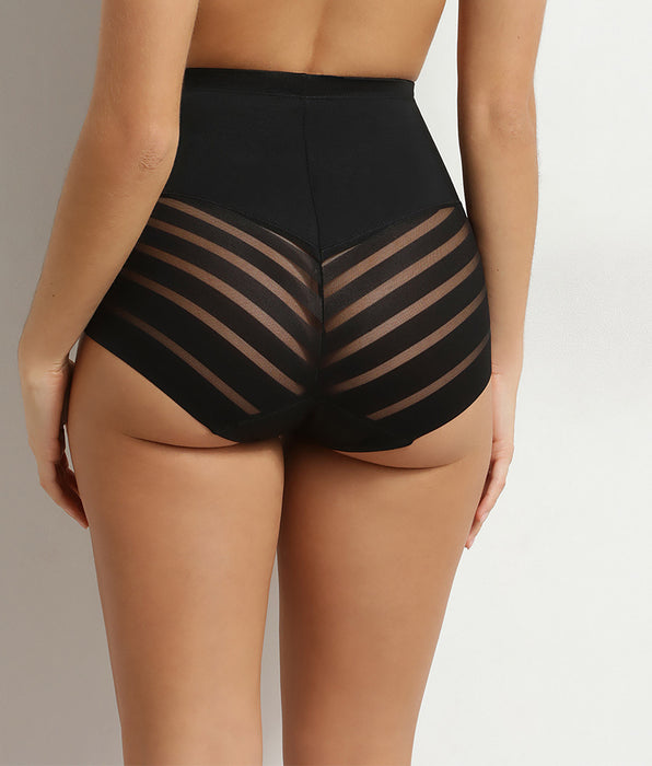 DIM Slip a vita alta pancia piatta Nero Donna Dim Silhouette Élégance