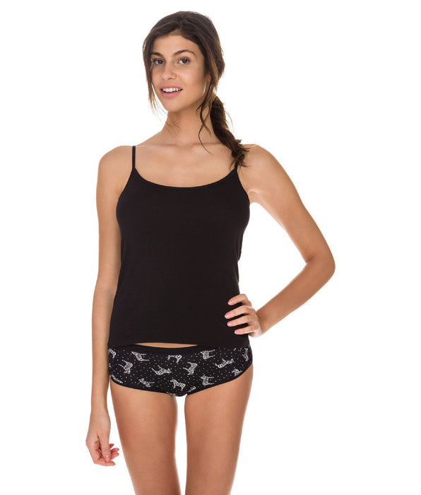 DIM Pacco da 2 canottiere Les Pockets in cotone bianco/nero