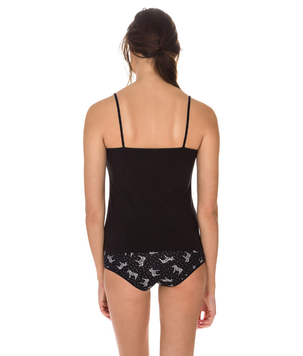 DIM Pacco da 2 canottiere Les Pockets in cotone bianco/nero