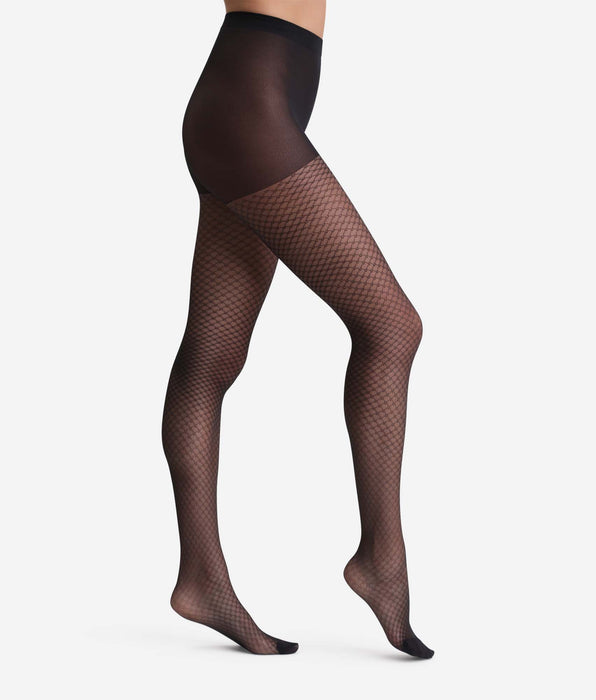 DIM 23D Madame so Chic Collant nero con velo gioiello