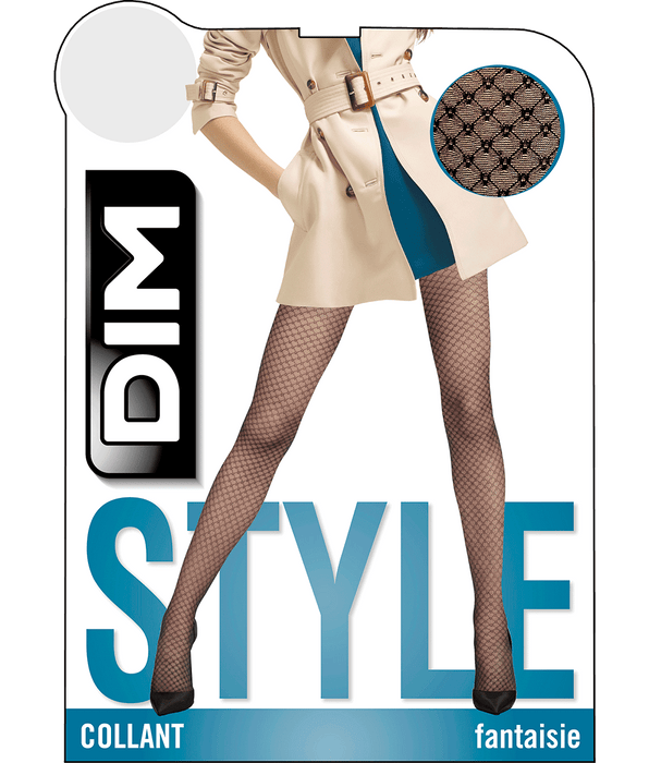 DIM 23D Madame so Chic Collant nero con velo gioiello