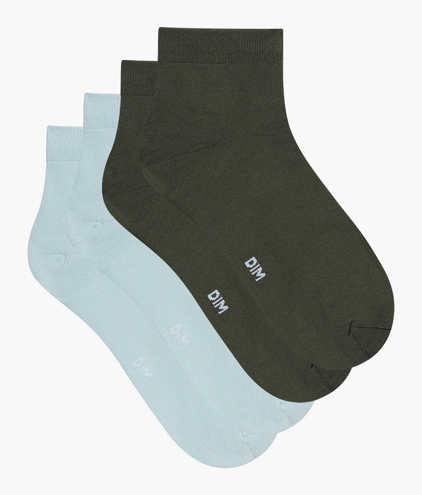 DIM Calzini da donna in microfibra Dim Skin Green Blue Pacco da 2 pezzi