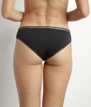 Women's microfiber and tulle briefs Black Dim Daily Confort