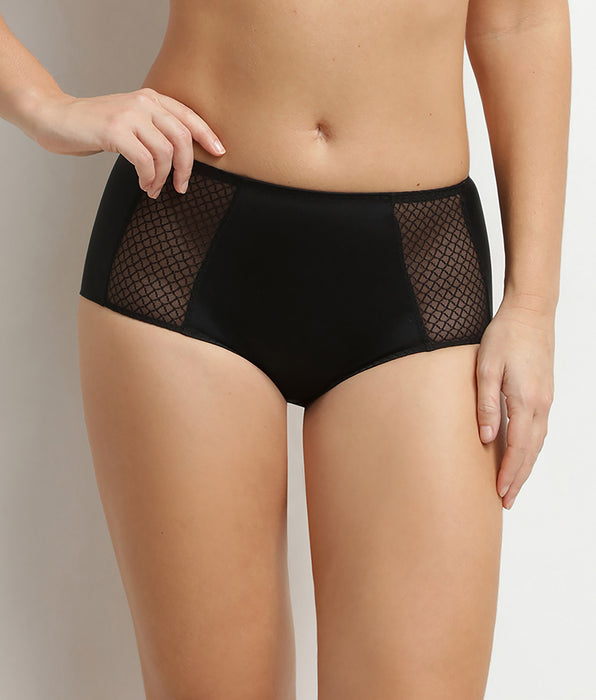 DIM Slip a vita alta pancia piatta Nero Dim Silhouette Essentiel